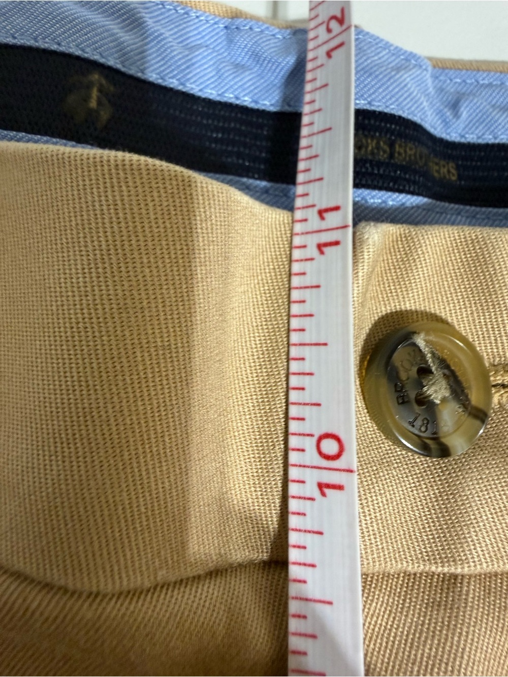 Brooks Brothers Milano Fit Stretch Chino Pants Khaki Tan Mens 35x34 - Picture 12 of 12